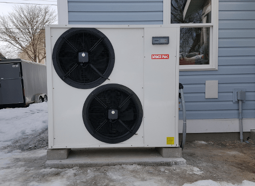 Habitat for Humanity house in cold-climate Vermont with Solstice Extreme low ambient air-to-water heat pump installed